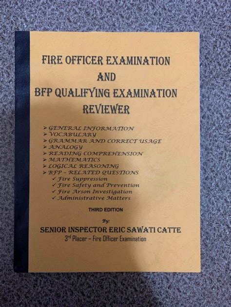 reviewer for bfp qualifying exam